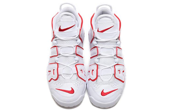 Nike Air More Uptempo White Varsity Red Outline"